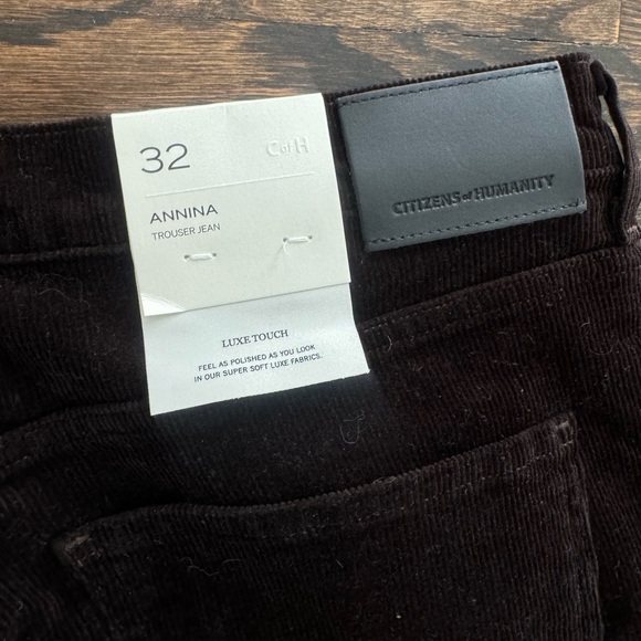 Citizens of Humanity Annina Cotton-Blend Corduroy Wide-Leg Pants Brown clove 32 - Picture 5 of 7